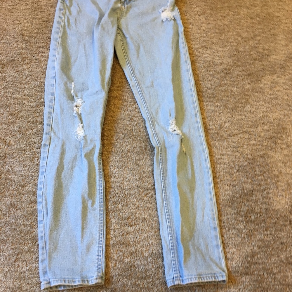 Blue ripped jeans